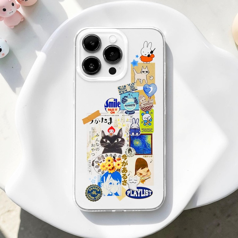 Japanese Comics Receipt MagSafe Phone Case, Anime Cartoon Cat Cover, iPhone 17 16, Samsung image 1