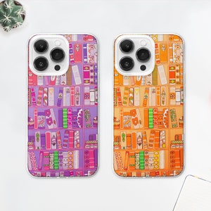Funda de teléfono con estantería vintage, funda para amantes de la lectura, regalo de arte de lectura de Booktok, Booktrovert, artículos de merchandising para libros, iPhone 15, 14 Pro, 13 y Samsung S24