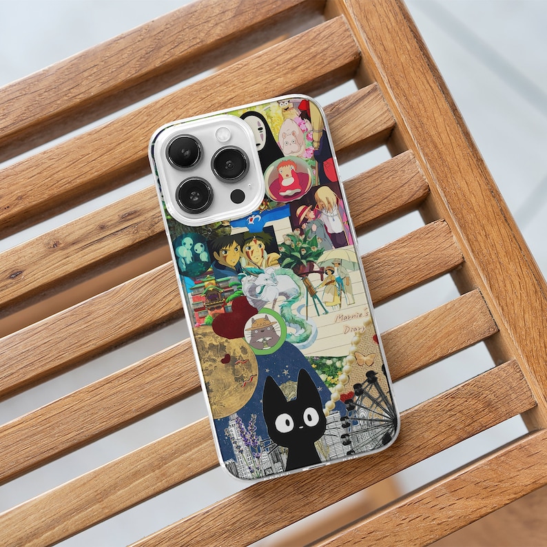 Japanese Anime Collage Phone Case, Manga Comic Moodboard Phone Cover, Kawaii Cartoon Gift, K-Drama Aesthetic, iPhone 15 14 13, Samsung S24, anime scrapbook case, japanese aesthetic gift, anime art case, kawaii black cat,anime girl gift, manga collage