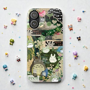 Green Manga Collage Phone Case: Grunge Anime Moodboard Cover iPhone 17 16 15 14 13 12 11 x 7 8 magsafe case, Samsung s25 s24 s23 s22 s21 s20 magnetic cover, japanese cartoon character case, juminocore aesthetic, newspaper aesthetic case, green anime moodboard, forest spirit gift, japanese anime studio black cat case, anime movie studio inspired case, green monster cover, japanese comics aesthetic, weeb lover case, decoden kawaii case, fluffy cute monster, spirit anime lover gift, cottagecore