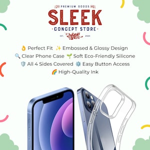Puede incluir: Una funda transparente para tel&eacute;fono con un tel&eacute;fono azul en su interior. La funda est&aacute; hecha de silicona suave y ecol&oacute;gica y tiene un dise&ntilde;o brillante. La funda est&aacute; dise&ntilde;ada para proteger el tel&eacute;fono de ara&ntilde;azos y golpes. La funda tambi&eacute;n tiene un acceso f&aacute;cil a los botones y es compatible con los 4 lados del tel&eacute;fono.