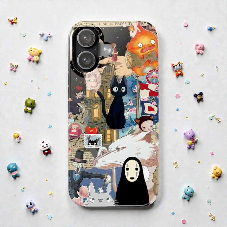 Green Manga Collage Phone Case: Grunge Anime Moodboard Cover iPhone 17 16 15 14 13 12 11 x 7 8 magsafe case, Samsung s25 s24 s23 s22 s21 s20 magnetic cover, japanese cartoon character case, juminocore aesthetic, newspaper aesthetic case, green anime moodboard, forest spirit gift, japanese anime studio black cat case, anime movie studio inspired case, green monster cover, japanese comics aesthetic, weeb lover case, decoden kawaii case, fluffy cute monster, spirit anime lover gift, cottagecore