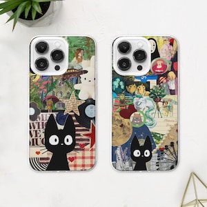 Funda de teléfono con collage de anime japonés, funda de teléfono con moodboard cómico manga, regalo de dibujos animados Kawaii, estética K-Drama, iPhone 15 14 13, Samsung S24
