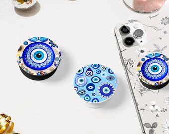 Blue Evil Eye MagSafe Phone Grip, Hamsa Hand Aesthetic Kindle Grip, Protection Gift, Nazar Kindle Holder, Evil Eye Phone Charm, Nazar Grip