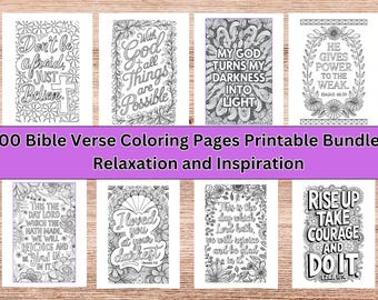 聖書の一節のぬり絵100枚、キリスト教美術（PDF）