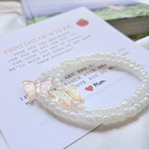 Mom and Me bracelet, Mommy and Me Matching Bracelets, friendship gift, first day of kindergarten matching bracelet for girls, back to school