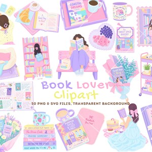 This adorable book lover clipart collection is perfect for readers and creators who love cozy literary themes. Featuring reading girl clipart, charming bookish clipart, dreamy booktok clipart, and cute library clipart, this bundle captures the joy of reading. Use these cozy reader png illustrations for planners, journals, stickers, and digital products. The soft pastel style makes these reading aesthetic png designs ideal for a book sticker bundle or any reader-inspired project.
