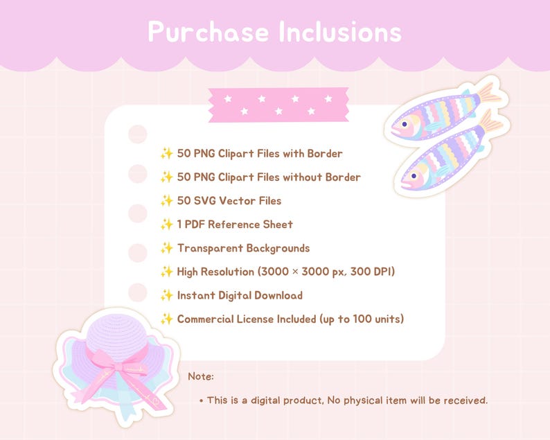 This instant digital download features aesthetic clipart with a dreamy cottagecore summer vibe. Create cute beach decor, a beach journal kit, or a summer scrapbook using ocean planner stickers and pastel beach stickers. The kawaii summer art style blends soft pastel colors with charming beach-inspired illustrations, making it perfect for journals, planners, scrapbooks, and creative projects.
