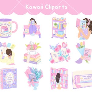 Designed for readers and journal enthusiasts, this collection includes cozy book clipart, cottagecore clipart, and delightful book club clipart. Each bookworm png and book lover png illustration is carefully crafted in a soft pastel style. Use this reading png bundle to create printable stickers, planner pages, and creative projects. These planner accessories png files are especially useful for making reading tracker stickers and book-themed stationery.