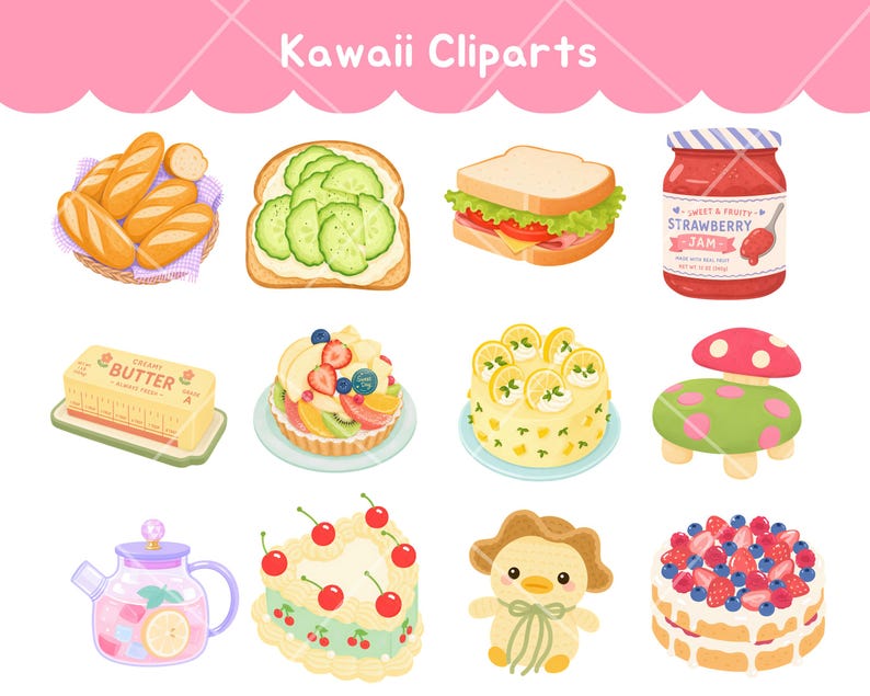 Design beautiful planner stickers, printable stickers, and digital stickers using this adorable cottagecore collection. Perfect for GoodNotes stickers, journal stickers, bullet journal layouts, scrapbooking, and junk journal pages, these charming illustrations also work wonderfully as stationery clipart for planners, notebooks, calendars, printable inserts, and digital organization tools.