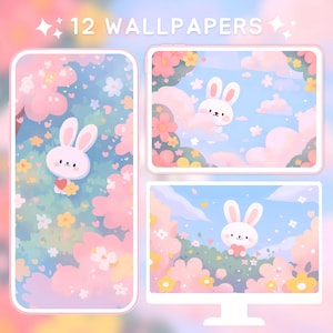 Cute Kawaii Wallpaper for iPhone Android iPad Tablet Desktop Wallpaper Aesthetic Pastel Wallpaper Pink Phone Wallpaper Aesthetic Backgrounds