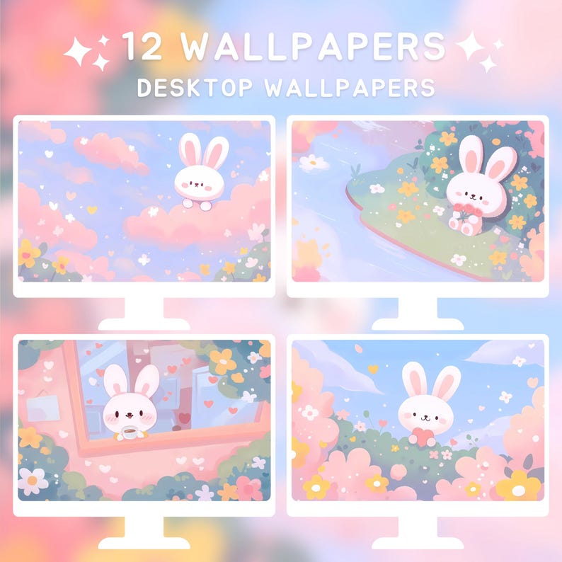 Cute Kawaii Wallpaper for iPhone Android iPad Tablet Desktop Wallpaper ...