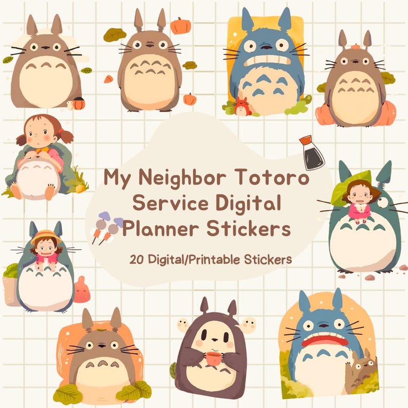 My Neighbor Totoro Digital Stickers Goodnotes Studio Ghibli Stickers ...