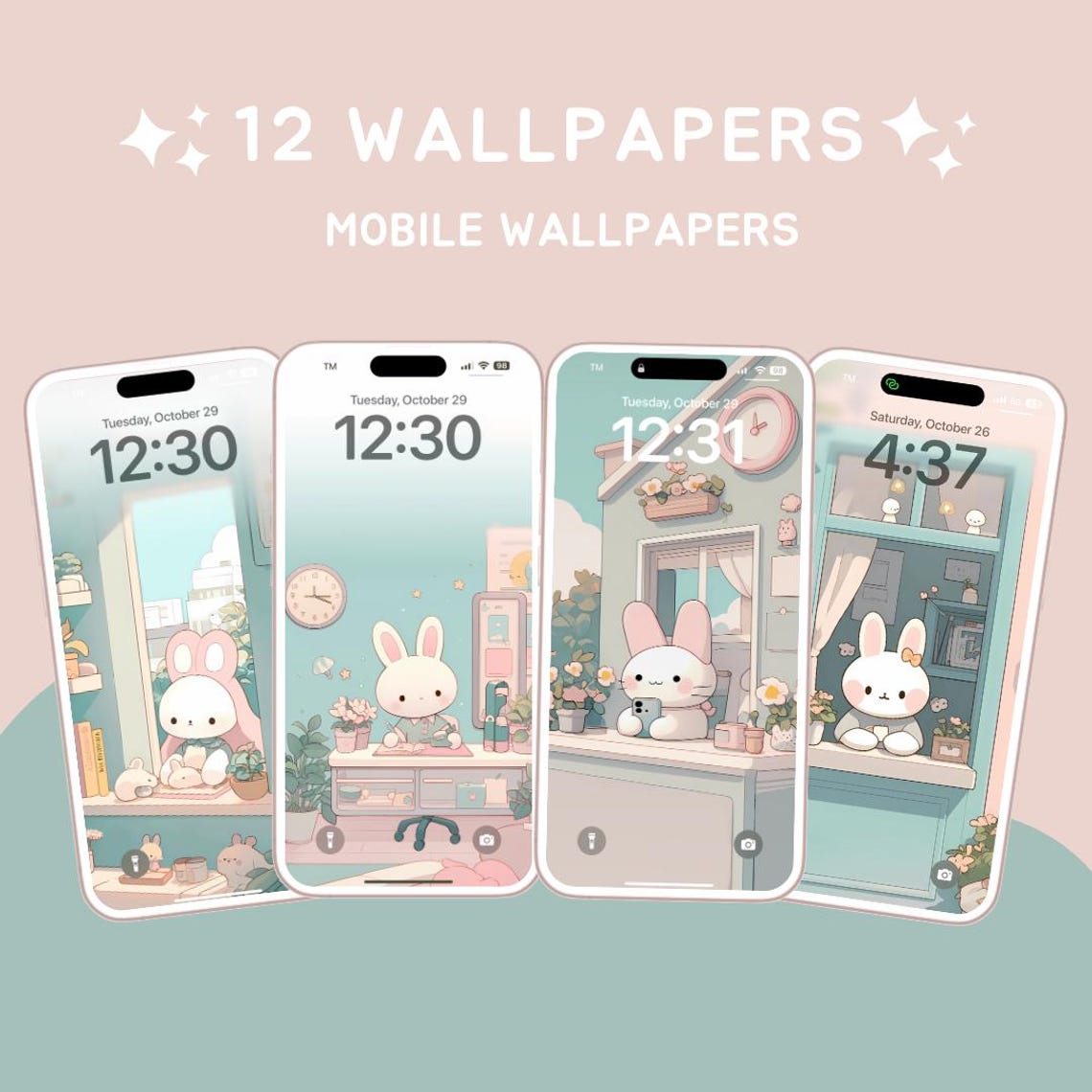 Cute Kawaii Wallpaper for iPhone Android iPad Tablet Desktop Wallpaper ...