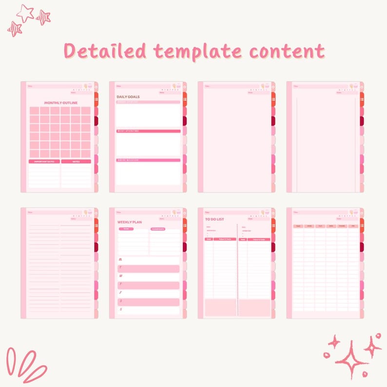 Stay organized in style with our Cute Digital Notebook! This cute notebook doubles as a digital journal and digital planner, offering adorable designs and easy customization. Perfect for adding a touch of charm to your daily planning and journaling!