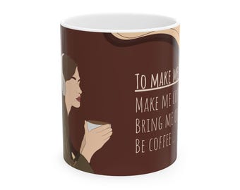 Tazza in ceramica, (11 once) - Tazza da caffè unica - Perfetta per tè e caffè - Adatta al microonde e alla lavastoviglie - Regalo ideale