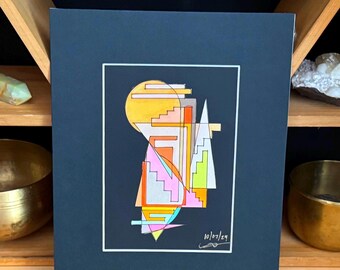 Handgezeichnetes geometrisches Kunstwerk