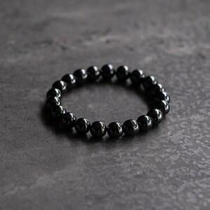 Metallic Black Hematite 8mm Stretchy Bracelet