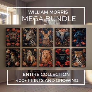 William Morris Mega Bundle Lifetime Access Printable Wall Art Bundle Vintage Wall Decor Download High Quality Print High Resolution Poster