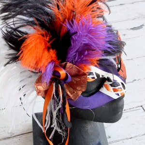 Rosamond - Witch Inspired Masquerade Mask in Traditional Halloween Colors