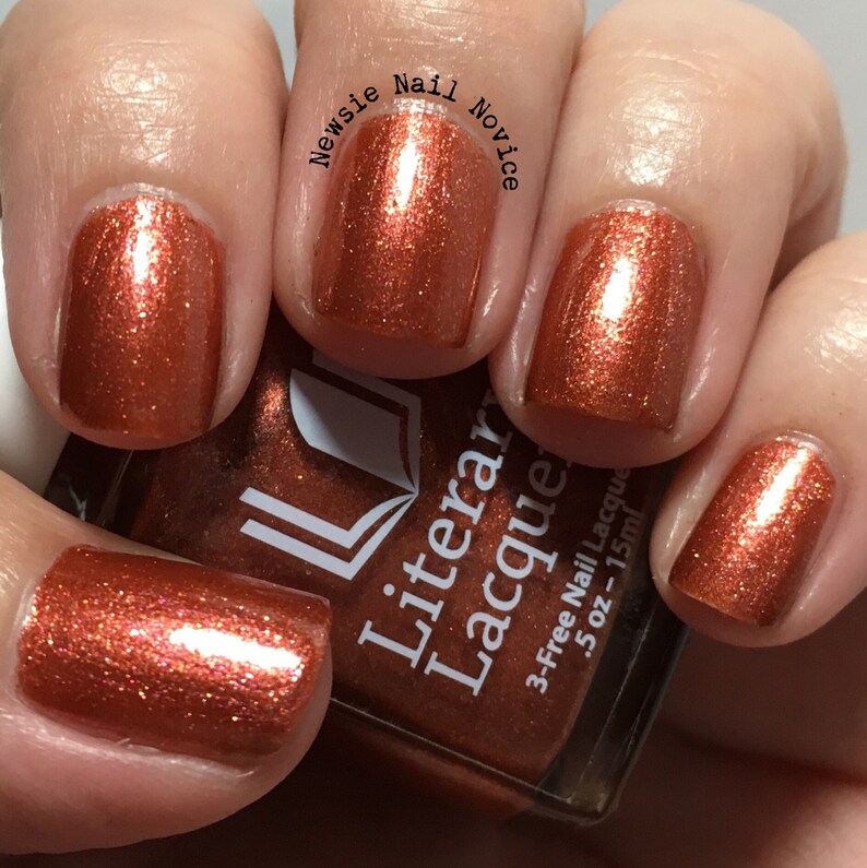 Afterglow Full Sized Burnt Orange Metallic Nail Polish Etsy