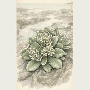 Extinct Shore Flower Print – Aestulittora Atlantica, Hebrides Botanical Art (Digital Download) image 2
