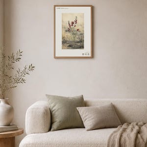 Fireborn Bloom Print – Pyrophila Resurgens, Extinct Cape Flower, Dark Academia Wall Art (Digital Download) image 4