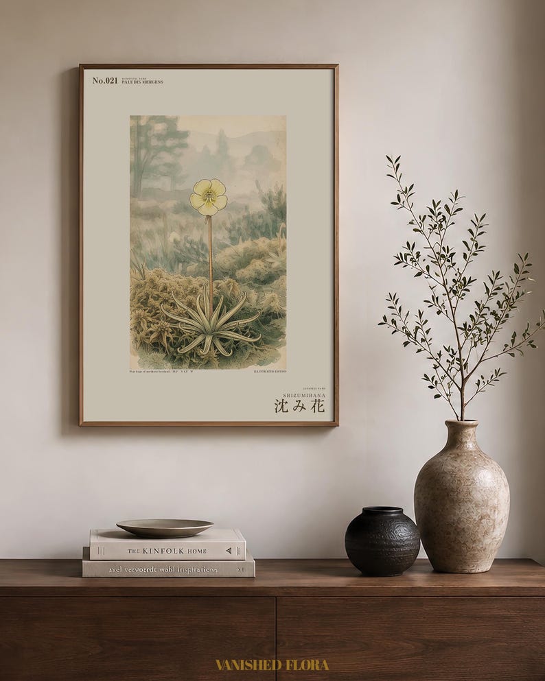 Sinking Bloom Botanical Print – Imaginary Scottish Bog Flower, Paludis mergens (Digital Download) image 3