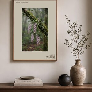 雲霧林の蘭の写真 – 想像上のヌビボラ・ペンデュラ、ゴシック調の壁掛けアート（デジタルダウンロード） 画像 3