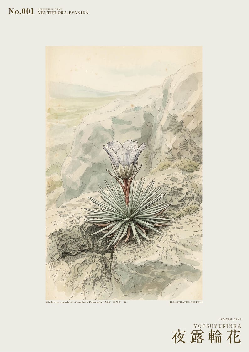 Vanishing Dewring Expedition Sketch – Ventiflora evanida Botanical Print (Digital Download) image 2