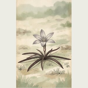 Fictional Mistbloom Field Journal Print – Namib Desert Botanical Study (Digital Download) image 2