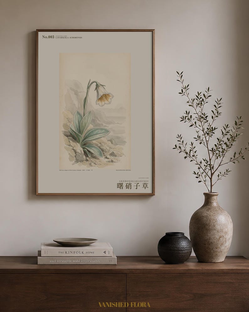 Imaginary Botanical Print – Aurora Glasscup, Canary Islands Lava Flower (Digital Download) image 3