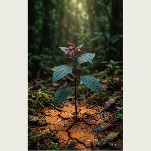 Foto van de ijzershunbloem – Verdwenen roestaderige bloei, Congo Mineral Springs (digitale download) afbeelding 2