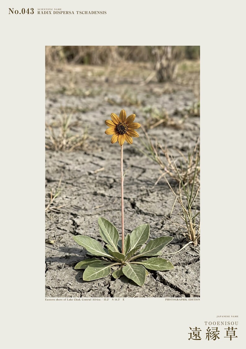 Fotografi av spridd ört – Radix dispersa tschadensis, sjötschadblomma (digital nedladdning) bild 2