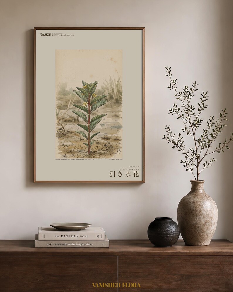 Stampa botanica del fiore di Ebbwater – Fioritura immaginaria del Pantanal, Recessa pantanalis (Download digitale) immagine 3