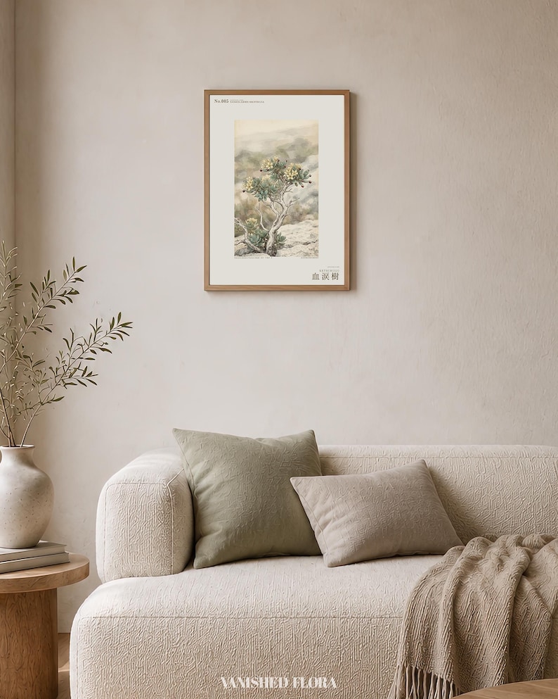 Socotran Bloodtear Print – Extinct Succulent Botanical Art (Digital Download) image 4
