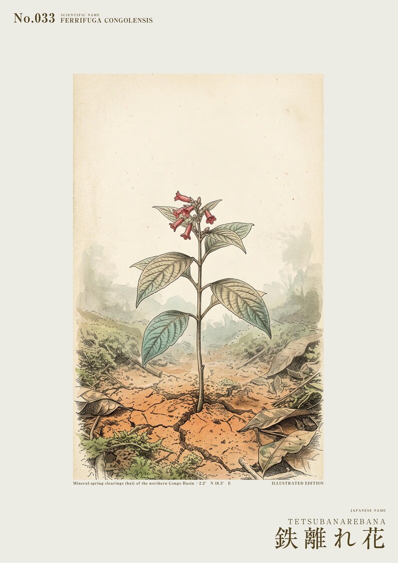 Iron-shun Flower Print – Speculative Congo Basin Botanical Art (Digital Download) image 2