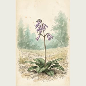 Botanical Print – Umbravena teraiensis Herb Specimen, Dark Academia Wall Art (Digital Download) image 2