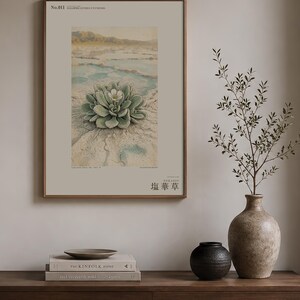 Salt Ember Specimen Print – Imaginary Uyuni Salt Flat Flower, Botanical Study (Digital Download) image 3