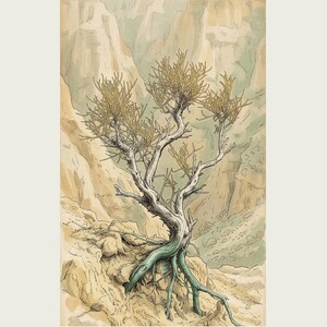 Bared-root Herb Print – Radicofolia Loessica Botanical Art (Digital Download) image 2