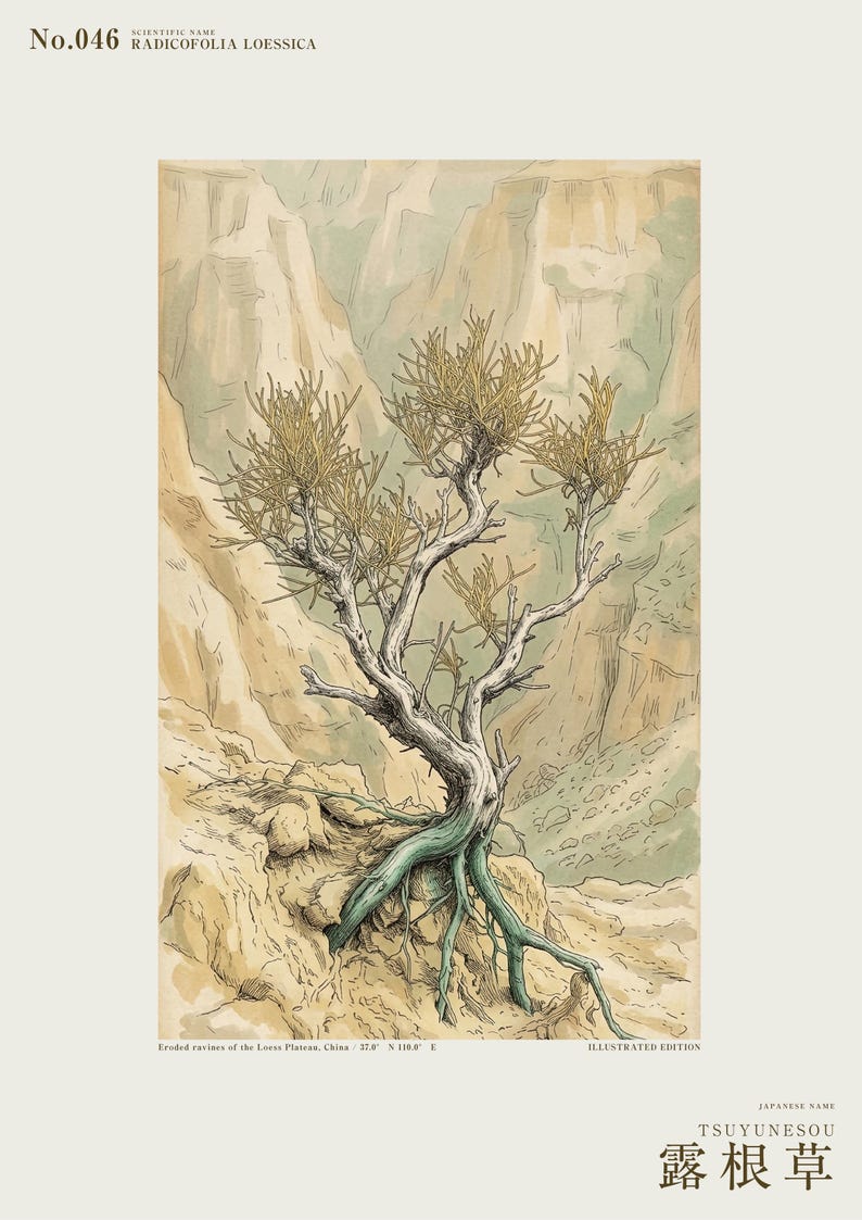 Bared-root Herb Print – Radicofolia Loessica Botanical Art (Digital Download) image 2