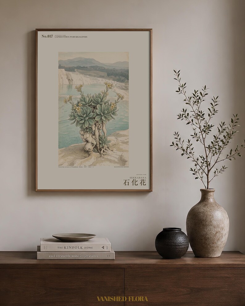 Petrifying Bloom Botanical Art – Fictional Lapidanthus Pamukkalensis Print (Digital Download) image 3