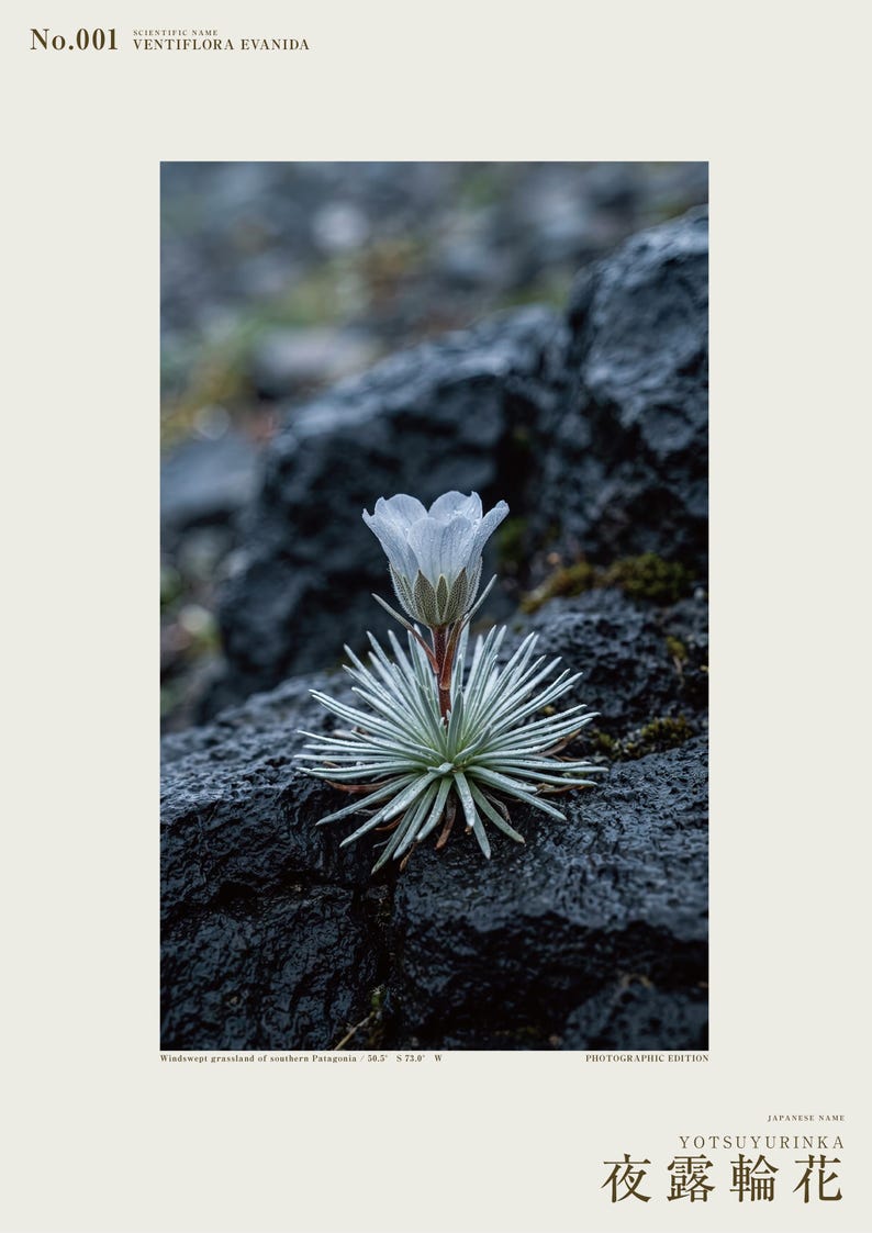 Vanishing Dewring Specimen Photograph – Ventiflora evanida, Patagonia Flower Art (Digital Download) image 2