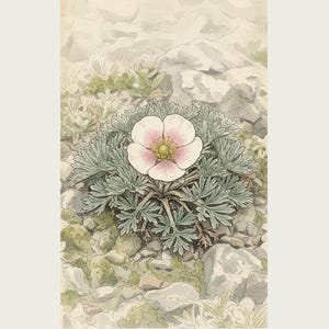 Fog Hourglass Botanical Print – Imaginary Atacama Desert Flower (Digital Download) image 2