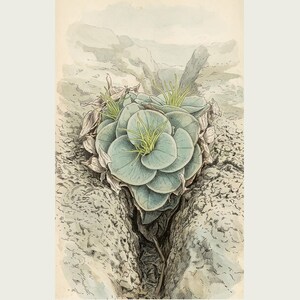 Sacrificial Rockmoss Print – Fictional Cameroon Plant, Archive Flora (Digital Download) image 2