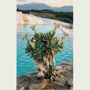 Petrifying Bloom Print – Lapidanthus Pamukkalensis, Pamukkale Terraces Wall Decor (Digital Download) image 2