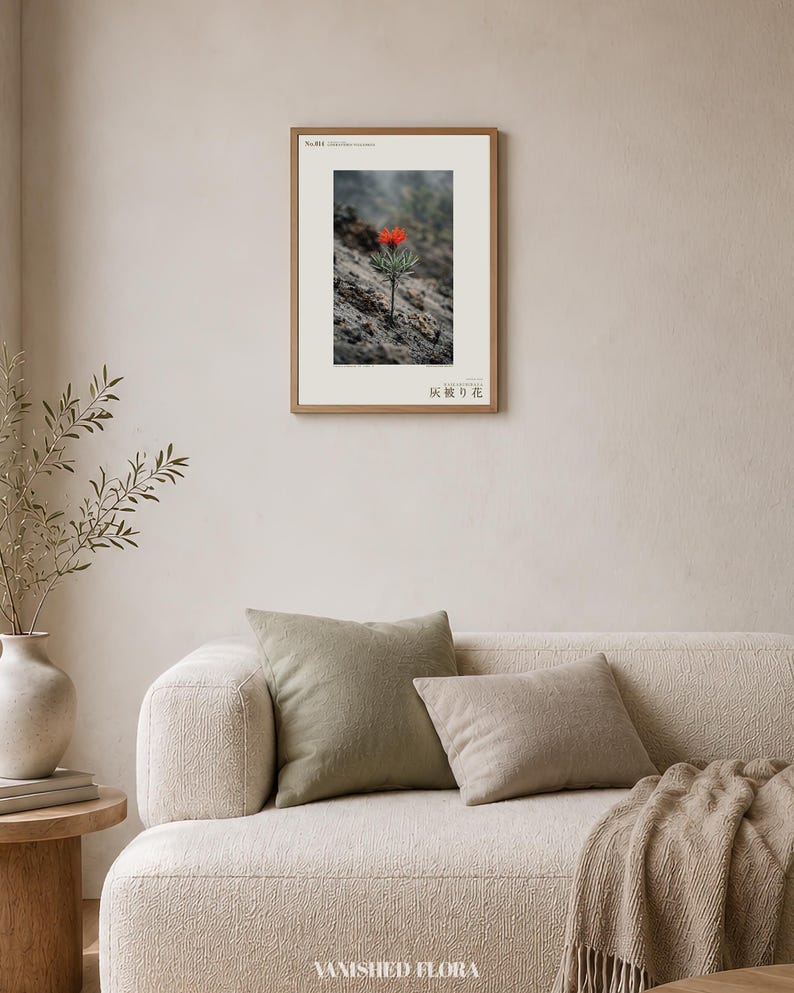 Fotografie der Eschenschleierblume – Ausgestorbene scharlachrote Blüte, gotisches Wandbild (Digitaler Download) Bild 4