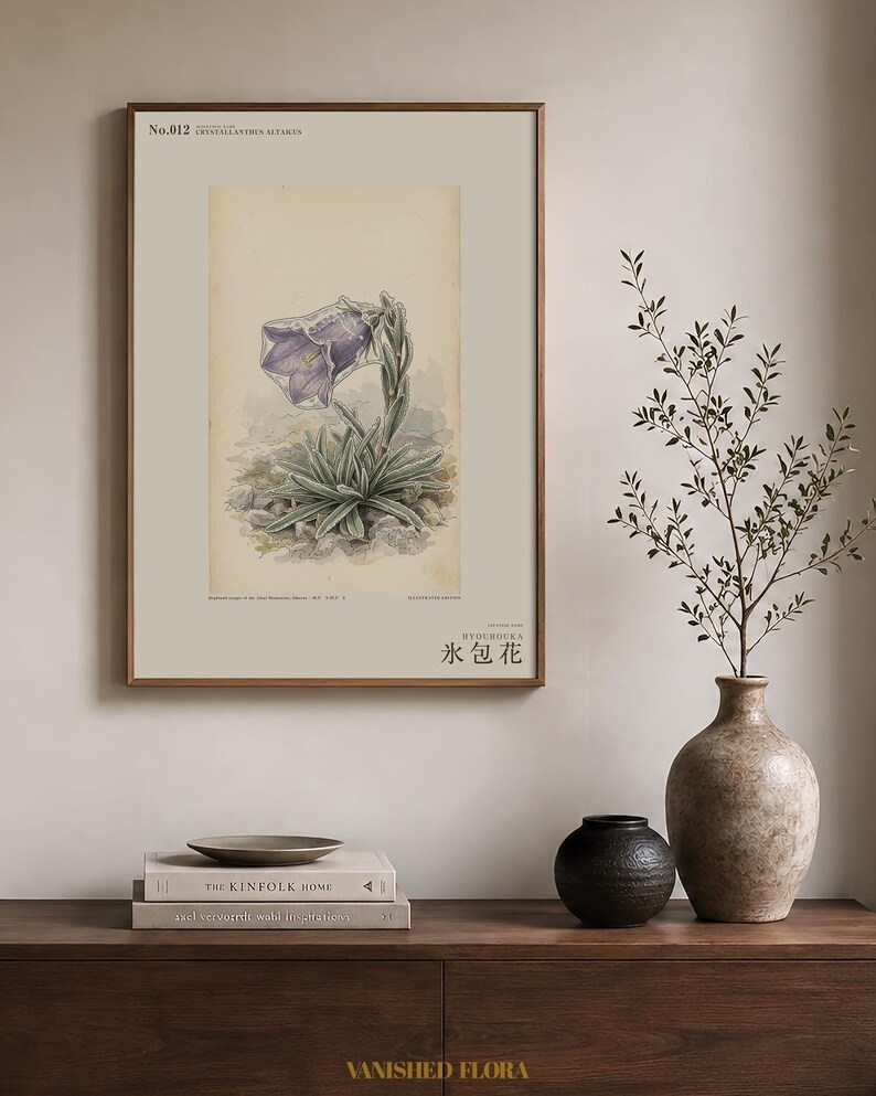 Ice-clad Bell Flower Print – Fictional Siberian Botanical Art (Digital Download) image 3