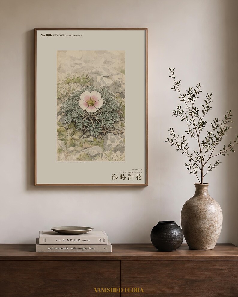 Fog Hourglass Botanical Print – Imaginary Atacama Desert Flower (Digital Download) image 3