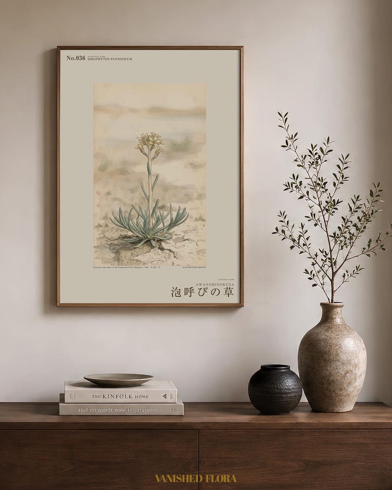 Kruidenprint voor een frisse adem – Botanische studie van Sodaphyton pannonicum (digitale download) afbeelding 3